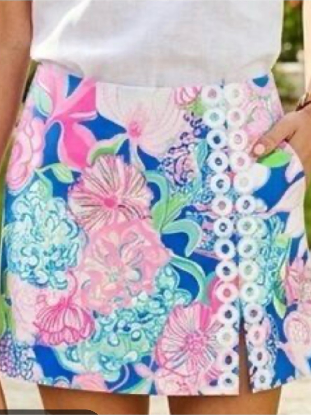 EUC Lilly Pulitzer Tawney skort vibrant multicolor "Peony gor your Thoughts" 4